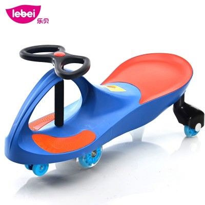 The baby yo-yo toddler glides the silent wheels of a rolling toy car